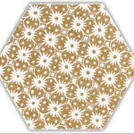 Paradyz Shiny Lines Gold Hexagon Inserto D dekorcsempe 19,8x17,1