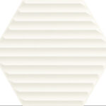 Paradyz Woodskin Bianco Hexagon Structure B falicsempe 19.8x17.1