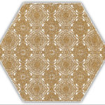 Paradyz Shiny Lines Gold Hexagon Inserto E dekorcsempe 19,8x17,1