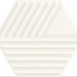 Paradyz Woodskin Bianco Hexagon Structure C falicsempe 19.8x17.1