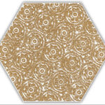Paradyz Shiny Lines Gold Hexagon Inserto F dekorcsempe 19,8x17,1