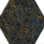 Paradyz Urban Colours Blue Glass Inserto Hexagon A dekorcsempe 19,8x17,1