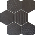 Tubadzin Horizon hex black mozaik dekorcsempe 28,9x22,1
