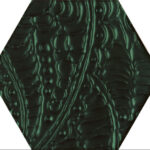 Paradyz Urban Colours Green Glass Inserto Hexagon dekorcsempe 19,8x17,1