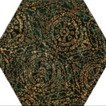Paradyz Urban Colours Green Glass Inserto Hexagon A dekorcsempe 19,8x17,2