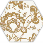 Paradyz Shiny Lines Gold Hexagon Inserto C dekorcsempe 19,8x17,1