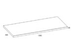 AREZZO DESIGN MOSDÓPULT 100X46 CM MAGASFÉNYŰ FEHÉR AR-166894 - Image 2