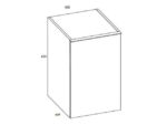 AREZZO DESIGN MONTEREY 40 CM-ES ALSÓELEM 1 AJTÓVAL MAGASFÉNYŰ FEHÉR AR-166995 - Image 2