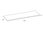 AREZZO DESIGN MOSDÓPULT 140X46 CM MAGASFÉNYŰ FEHÉR AR-167046 - Image 2