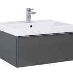 AREZZO DESIGN MONTEREY 60CM-ES ALSÓSZEKRÉNY 1 FIÓKKAL MAGASFÉNYŰ SZÜRKE AR-167076
