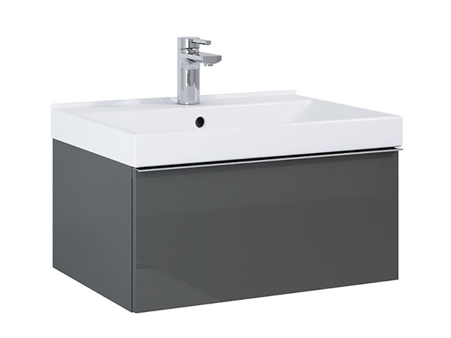 ar-167076-1-640x480_-1000x1000x90.jpg AREZZO DESIGN MONTEREY 60CM-ES ALSÓSZEKRÉNY 1 FIÓKKAL MAGASFÉNYŰ SZÜRKE AR-167076 - Image 1