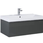 AREZZO DESIGN MONTEREY 80CM-ES ALSÓSZEKRÉNY 1 FIÓKKAL MAGASFÉNYŰ SZÜRKE AR-167080