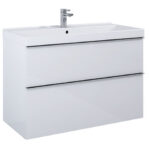 AREZZO DESIGN MONTEREY 100CM-ES ALSÓSZEKRÉNY 2 FIÓKKAL MAGASFÉNYŰ FEHÉR AR-167085