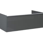 AREZZO DESIGN MONTEREY 80CM-ES ALSÓSZEKRÉNY MOSDÓPULTHOZ 1 FIÓKKAL MAGASFÉNYŰ SZÜRKE AR-167092