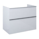 AREZZO DESIGN MONTEREY 80CM-ES ALSÓSZEKRÉNY MOSDÓPULTHOZ 2 FIÓKKAL MAGASFÉNYŰ FEHÉR AR-167093