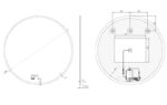 AREZZO design LED okos tükör 100 cm-es kerek kijelzővel+állítható fényerő,páramentesítő - Image 2