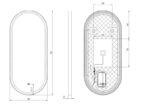 AREZZO design LED ovális okos tükör, fekete - Image 5