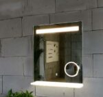 AREZZO design LED okos tükör világító polc + kozmetikai tükör 60x80cm