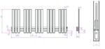 AREZZO design HORIZONT WHITE SLIM 1200x500 törölközőszárítós radiátor AR-HS12050W - Image 2