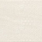 Cersanit Bantu Cream Heksagon Inserto Glossy csempe 20x60