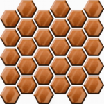 Ceramika Color Calacata Gold Glass Hexagon 25x25 mozaik