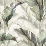 Cersanit Forli Leaves Green Inserto Rect. Dekorcsempe 58×89