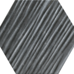 Konskie Dalmacia Hexagon graphite relief A7 13x15 dekor