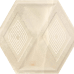 Paradyz Illusion Beige Heksagon Struktura Polysk dekor