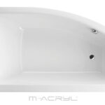 M-Acryl Minima aszimmetrikus akril kád jobbos 150X85