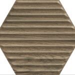 Paradyz Serene Brown Heksagon Struktura Mat falicsempe 19,8x17,1