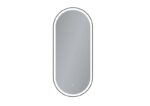 AREZZO design LED ovális okos tükör, fekete