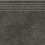 Opoczno Ares Graphite Steptread lépcsőlap 29,7X59,8