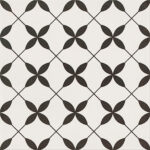 Opoczno Patchwork Concept Clover Black Pattern G1 burkolólap 29,8X29,8
