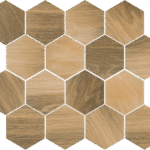 Paradyz Uniwersalna Mozaika Wood Natural Mix Heksagon Mat dekor