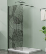 LETTI black 100x195 walk-in zuhanyfal
