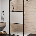 FANNY black 100x195 walk-in zuhanyfal
