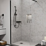 FELICIA black 100x195 walk-in zuhanyfal