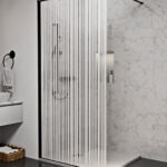FELICIA rain black 120x195 walk-in zuhanyfal