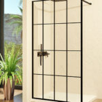 FRIDA black 110x195 walk-in zuhanyfal