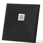 Nilla black 90x90 szögletes zuhanytálca