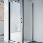 VEGA black+VICO black 80x80 szögletes zuhanykabin