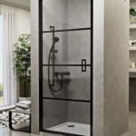 VESTA Black 90x195 zuhanyajtó