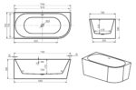 AVIORA-L (balos) fehér szabadonálló kád (3 méret) - Image 21