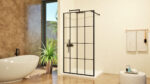 FRIDA black 90x195 walk-in zuhanyfal - Image 2