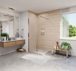FRIDA Bamboo 100x200 walk-in zuhanyfal - Image 3