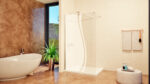 FRIDA Bamboo 100x200 walk-in zuhanyfal - Image 4