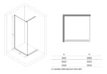 LETTI black 100x195 walk-in zuhanyfal - Image 8
